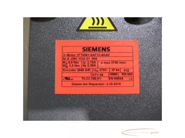 Siemens 1FT6061-6AF72-4AA0 Servomotor > mit 12 Monaten Gewährleistung! - 4