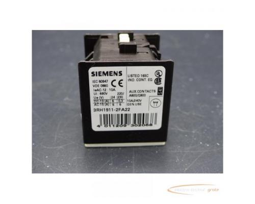Siemens 3RH1911-2FA22 Hilfsschalterblock E-Stand 05 - Bild 2