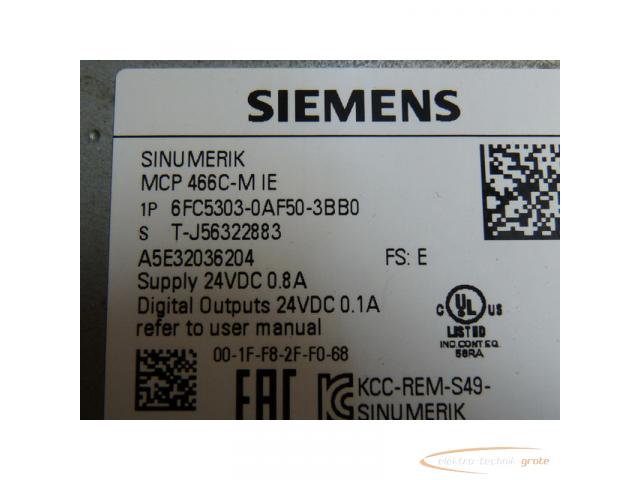 Siemens 6FC5303-0AF50-3BB0 Sinumerik Maschinensteuertafel MCP 466C-M IE - 3
