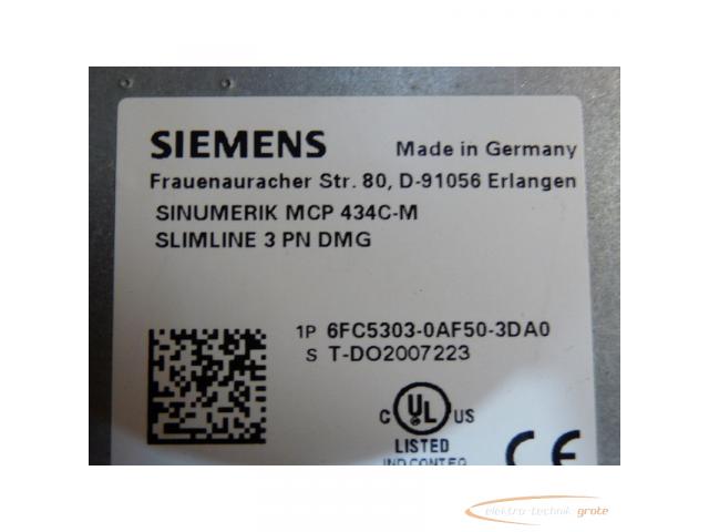 Siemens 6FC5303-0AF50-3DA0 Sinumerik MCP 434C-M Slimline 3 PIN DMG - 3