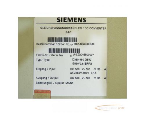 Siemens 6SA8923-8EB40 Gleichspannungswandler - Bild 4