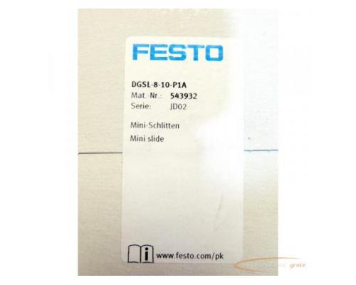 Festo DGSL-8-10-P1A Mini-Schlitten 543932 > ungebraucht! - Bild 2
