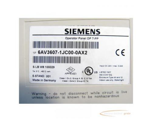 Siemens 6AV3607-1JC00-0AX2 OP 7-PP LB W8 100029 - Bild 4