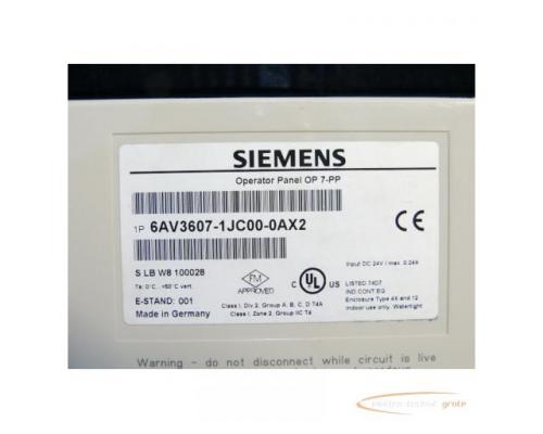 Siemens 6AV3607-1JC00-0AX2 OP 7-PP LB W8 100028 - Bild 3