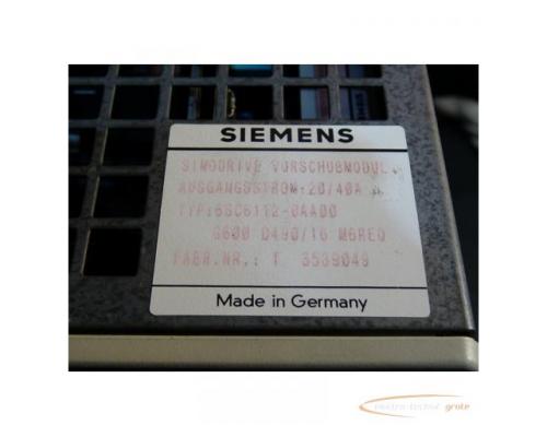 Siemens 6SC6112-0AA00 Simodrive Vorschub-Modul 20 / 40 A - Bild 6