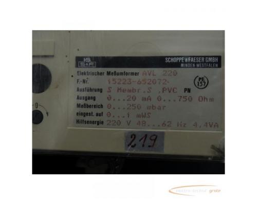 Schoppe & Faeser 15223-652072 elektronischer Messumformer AVL 220 - Bild 5