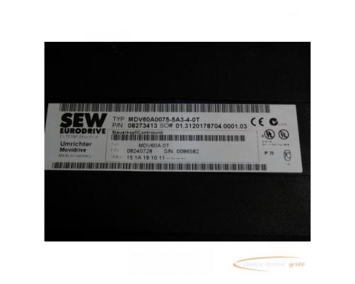SEW Eurodrive MDV60A0075-5A3-4-0T Frequenzumrichter - Bild 5