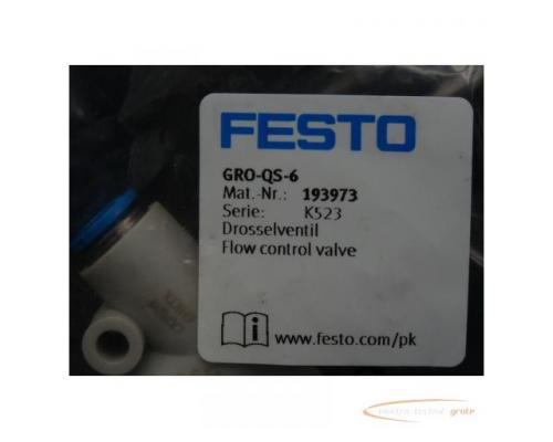 Festo GRO-QS-6 Drossel-Ventil Mat.Nr.: 193973 > ungebraucht! - Bild 3