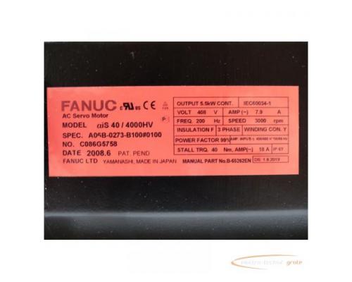 Fanuc A06B-0273-B100 # 0100 AC Servo Motor > mit 12 Monaten Gewährleistung! - Bild 4