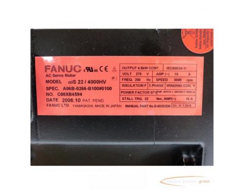 Fanuc A06B-0266-B100 # 0100 AC Servo Motor > mit 12 Monaten Gewährleistung! - Bild 4