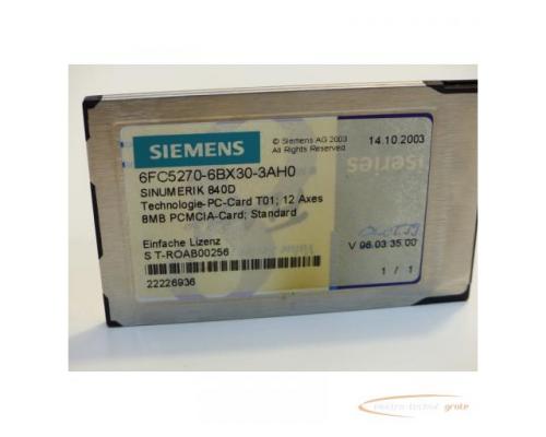 Siemens Sinumerik 840D Technologie PC-Card 6FC5270-6BX30-3AH0 SN T-ROAB00256 - Bild 2