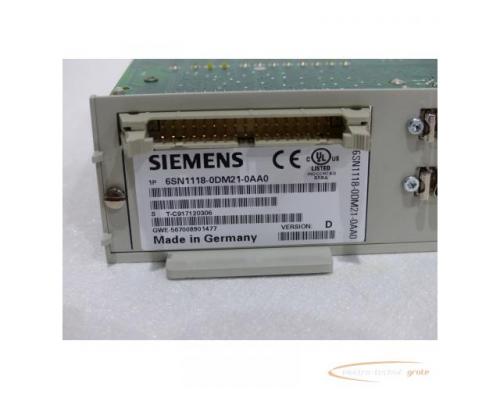 Siemens 6SN1118-0DM21-0AA0 SN: T-C917120306 Regelungseinschub Version D - Bild 2