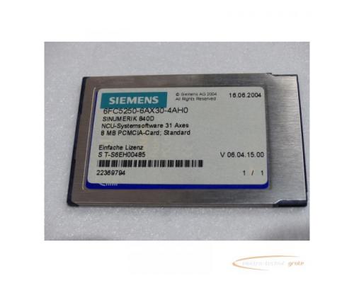 Siemens 6FC5250-6AX30-4AH0 NCU-Systemsoftware 8 MB PCMCIA-Card SN:T-S6EH00485 - Bild 3