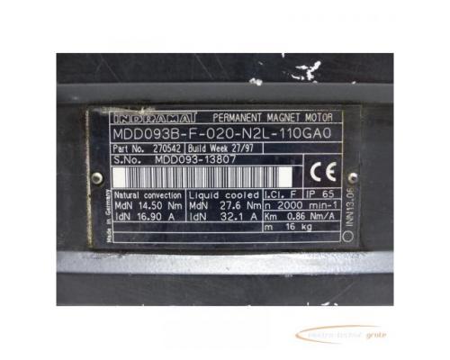 Indramat MDD093B-F-020-N2L-110GA0 Permanent Magnet Motor SN:MDD093-13807 - Bild 4