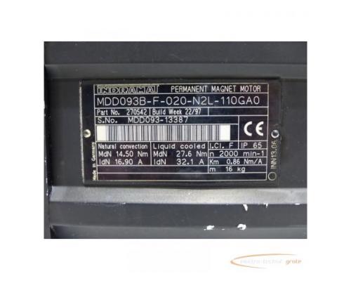 Indramat MDD093B-F-020-N2L-110GA0 Permanent Magnet Motor SN:MDD093-13387 - Bild 4