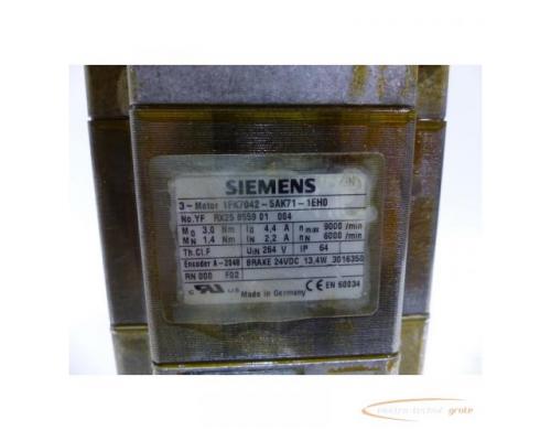 Siemens 1FK7042-5AK71-1EH0 3~ Motor SN: YF RX25 8559 01 004 - Bild 4