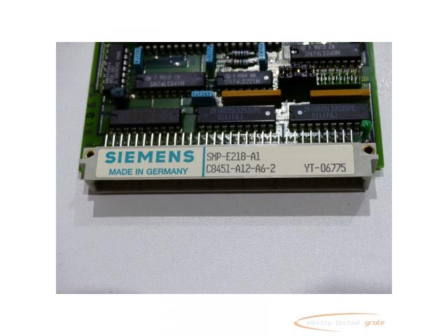 Siemens SMP-E218-A1 / C8451-A12-Al-2 Steuerungskarte SN:YT-06775 - 4