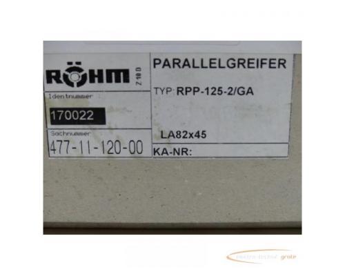Röhm RPP-125-1 / GA Parallelgreifer LA82x45 Id.170022 SN:Z6653 > ungebraucht! - Bild 5