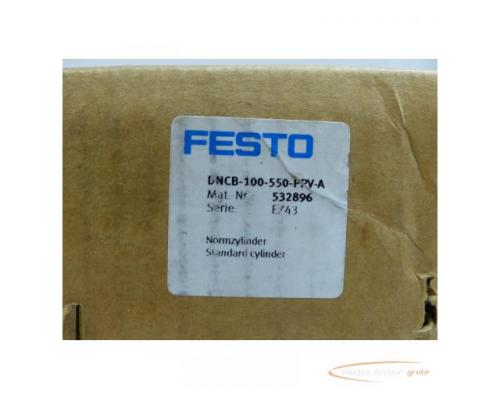 Festo DNCB-100-550-PPV-A Normzylinder 532896 > ungebraucht! - Bild 2