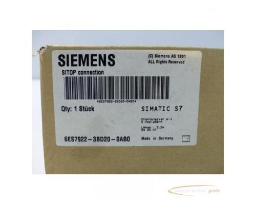 Siemens 6ES7922-3BD20-0AB0 Frontstecker mit 20 Einzeladern > ungebraucht! - Bild 2
