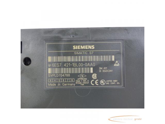Siemens 6ES7421-1BL00-0AA0 Digitaleingabe E Stand 3 SN:VPLD704788 - 4