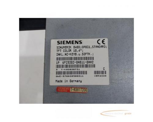 Siemens 6FC5203-0AB11-0AA2 Flachbedientafel OP 031 Version C SN:T-K82020731 - Bild 3