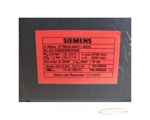 Siemens 1FT6034-4AK71-4EH3 SN:AAAN850859Z0000 >mit 12 Monaten Gewährleistung! - Bild 4