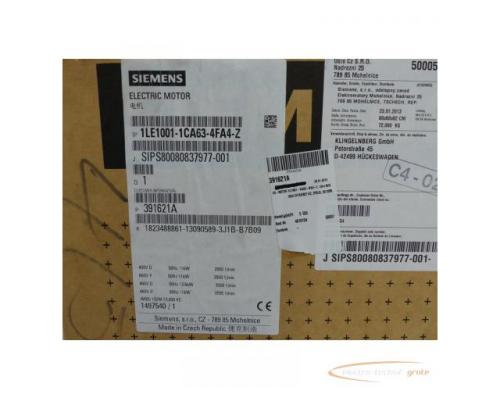 Siemens 1LE1001-1CA63-4FA4 - Z SN:UD1301/1497540-001-001 > ungebraucht! - Bild 2
