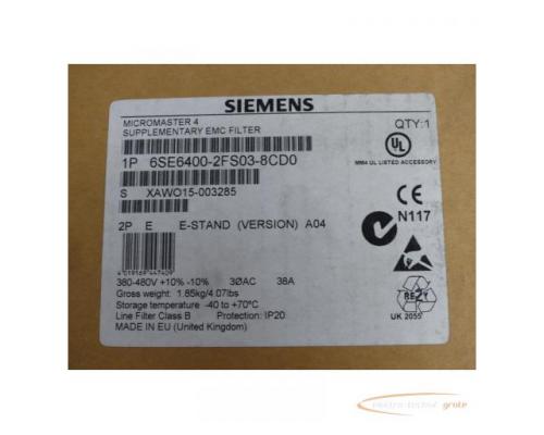 Siemens 6SE6400-2FS03-8CD0 SN:XAWO15-003285 > ungebraucht! - Bild 5