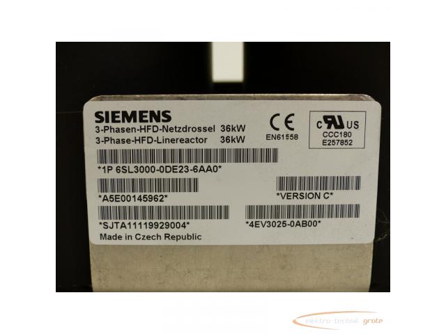 Siemens 6SL3000-0DE23-6AA0 3-Phasen-HFD-Netzdrossel SN:SJTA11119929004 - 3