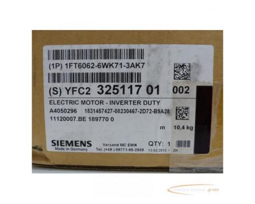 Siemens 1FT6062-6WK71-3AK7 SN:YFC232511701002 > ungebraucht! - Bild 3