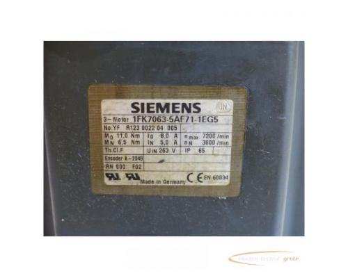 Siemens 1FK7063-5AF71-1EG5 Synchronservomotor SN:YFR123002204005 - Bild 4