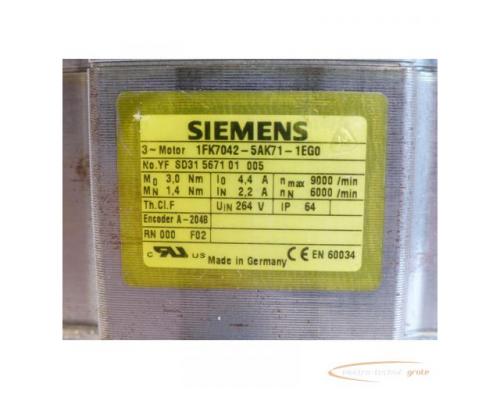 Siemens 1FK7042-5AK71-1EG0 Synchronservomotor SN:YFSD31567101005 - Bild 4