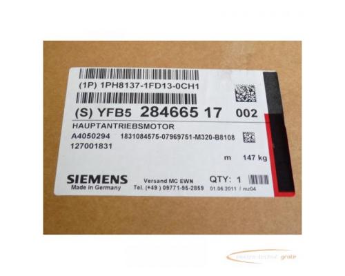 Siemens 1PH8137-1FD13-0CH1 Hauptantriebsmotor > ungebraucht! - Bild 3