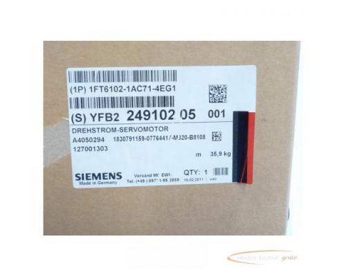 Siemens 1FT6102-1AC71-4EG1 Drehstrom-Servomotor > ungebraucht! - Bild 3