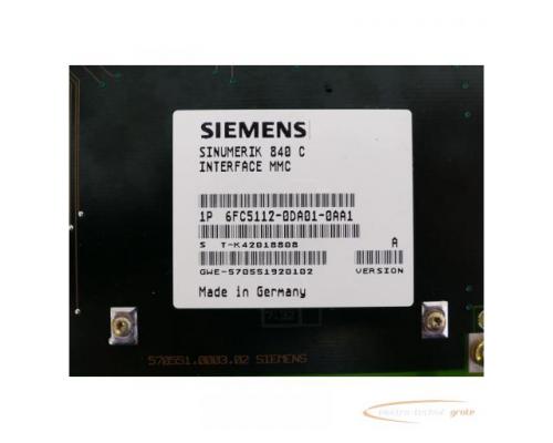 Siemens 6FC5112-0DA01-0AA1 Interface MMC SN:T-K42018808 - ungebraucht! - - Bild 4