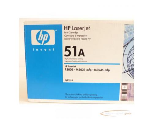 Hewlett Packard Q7551A Druckerpatrone Schwarz - ungebraucht! - - Bild 2