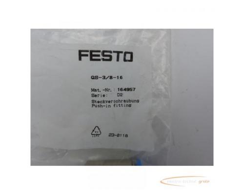 Festo QS-3/8-16 Steckverschraubung 164957 > ungebraucht! - Bild 2