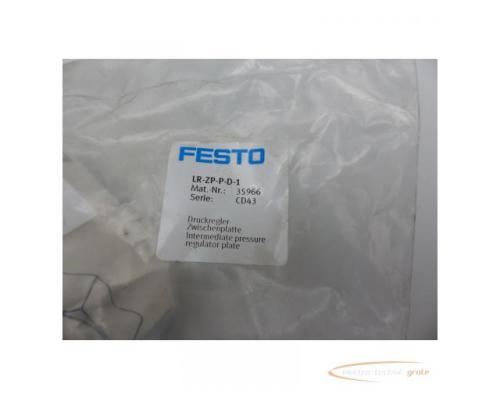 Festo LR-ZP-P-D-1 Druckregler-Zwischenplatte 35966 > ungebraucht! - Bild 2