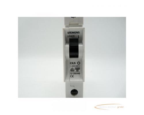 Siemens 5SX21 C0,5, ~230/400V, Leistungsschutzschalter - Bild 6