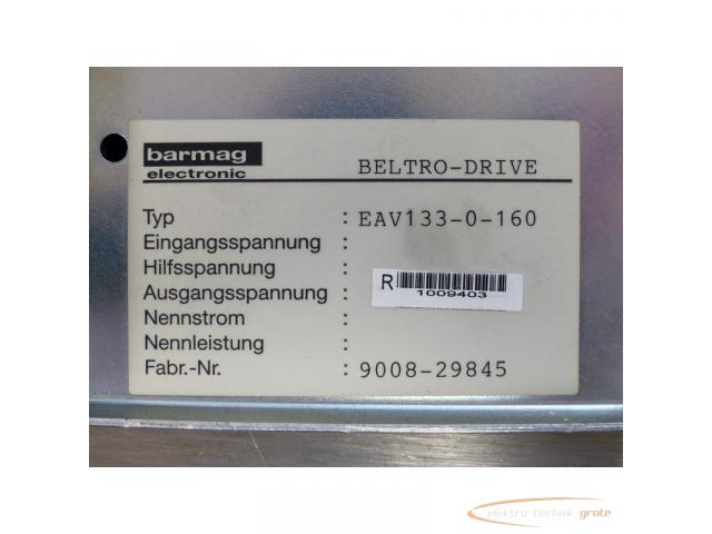 Barmag EAV133-0-160 BELTRO-DRIVE SN:9008-29845 - 3