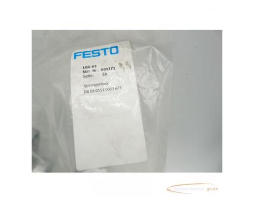 Festo LQG-63 Mat.Nr. 031771 Serie: E6 Querlagerblock > ungebraucht! - Bild 2