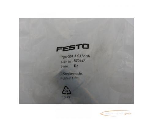 Festo QST-F-G1/2-14 T-Steckverschraubung 570447 > ungebraucht! - Bild 2