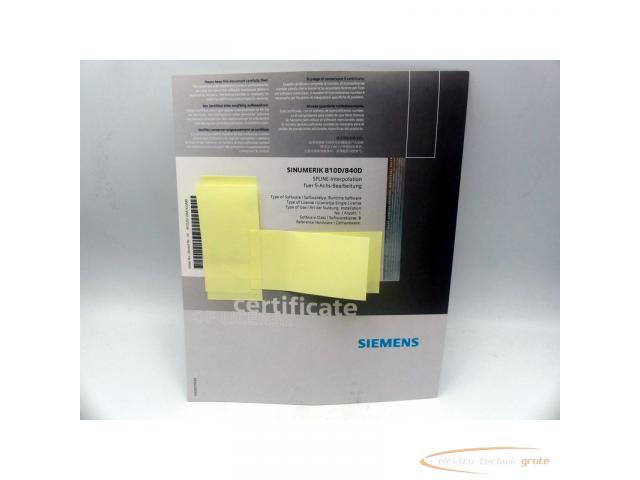 Siemens 6FC5251-0AA14-0AA0 Softwarelinenz > ungebraucht! - 1
