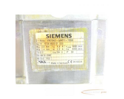 Siemens 1FK7042-5AK71-1EG0 Synchronservomotor SN:YFR724982001023 - Bild 4