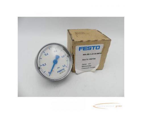 Festo MA-50-1-G1/4-MPA Mat.Nr. 192734 Serie: V4 Manometer > ungebraucht! - Bild 1