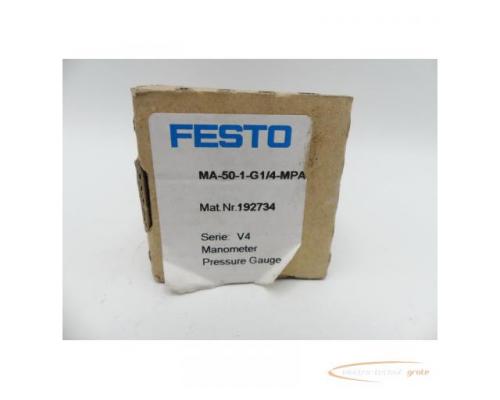 Festo MA-50-1-G1/4-MPA Mat.Nr. 192734 Serie: V4 Manometer > ungebraucht! - Bild 2