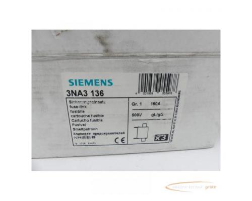 Siemens 3NA3136 Sicherungseinsatz 160A VPE = 3 Stk. Ungebraucht - Bild 2