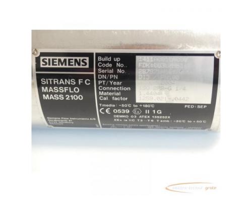 Siemens SITRANS F C MASSFLOW MASS 2100 FDK: 083L2551 SN:287971N104 - Bild 3