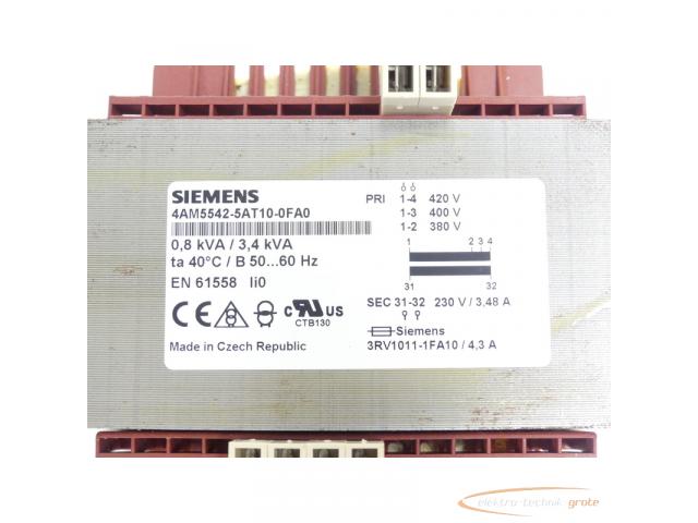 Siemens 4AM5542-5AT10-0FA0 Transformator SN:JTA142580 - 3